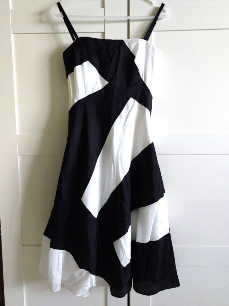 Coast black clearance and white dress