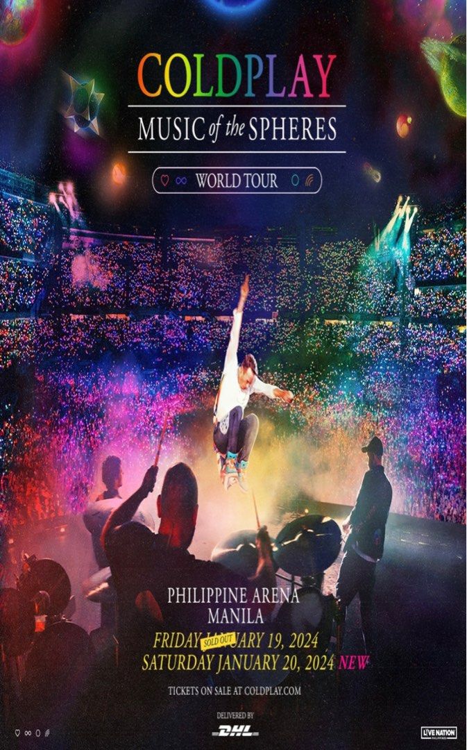 Coldplay Concert tickets in Manila LBA REGULAR 2 (Jan 20, 2025