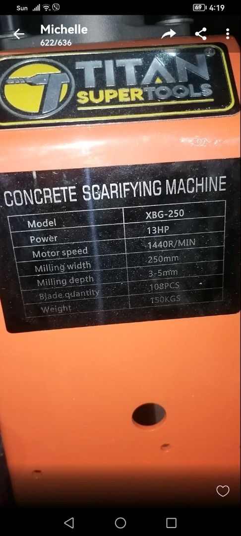 Concrete Scarifying Machine, Commercial & Industrial, Industrial ...