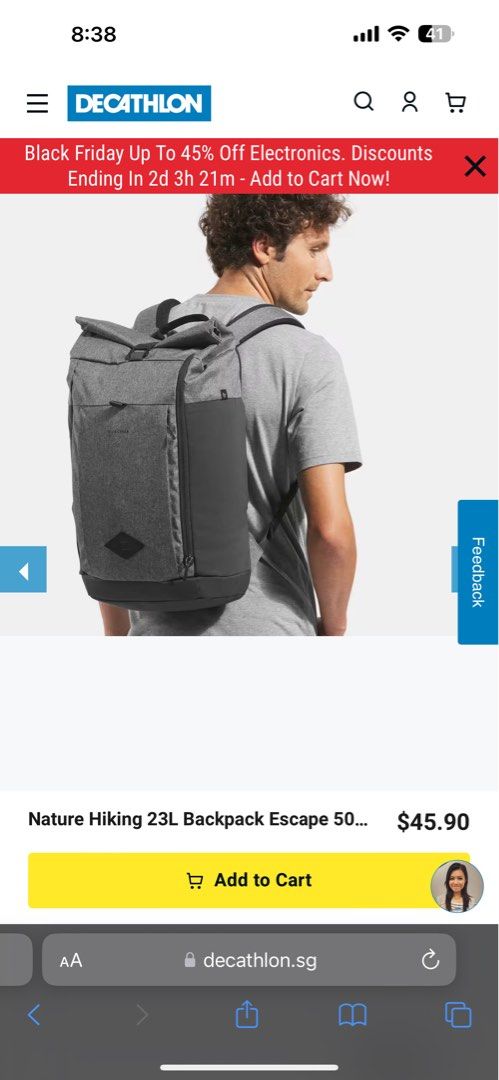 Decathlon on sale sg backpack