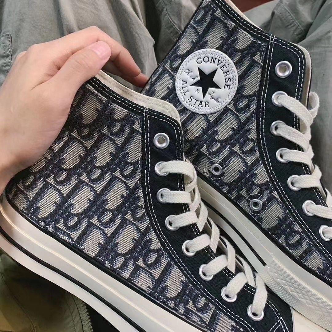 Dior X Converse X Chuck Taylor Luxury Sneakers Footwear on