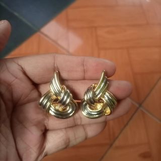 earring clip vintage gold plated 2