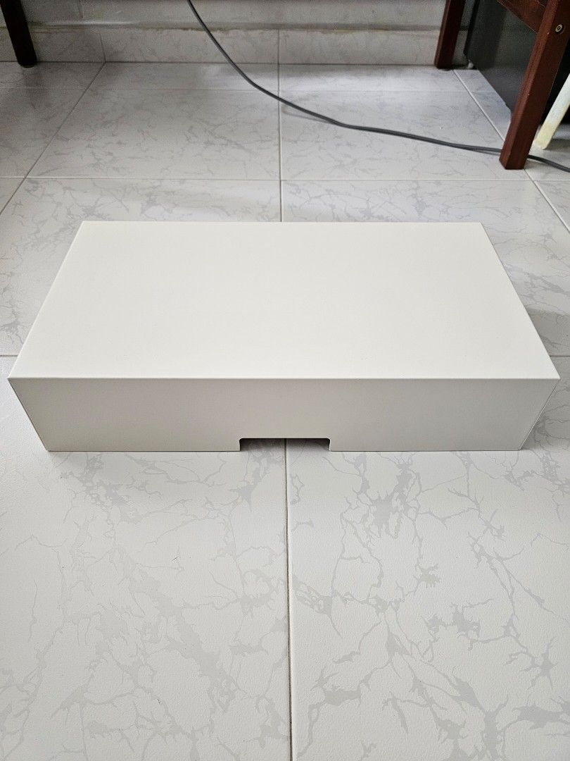 ELLOVEN Monitor Stand with drawer (white), Furniture & Home Living, Furniture, Shelves,