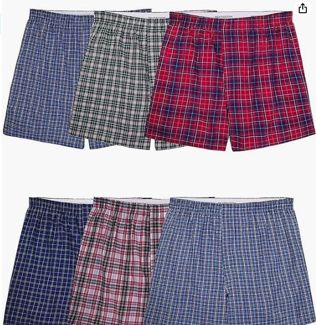 Fruit of the Loom Men s Tag Free Boxer Shorts Knit Woven
