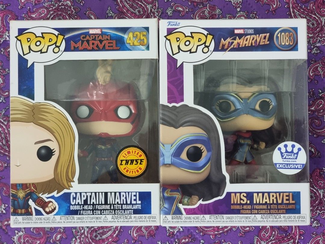 Funko POP! Captain Marvel Ms Marvel set, Hobbies Toys