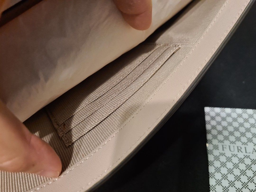 Furla Babylon XL Envelope Clutch Leather Bag Women s Fashion