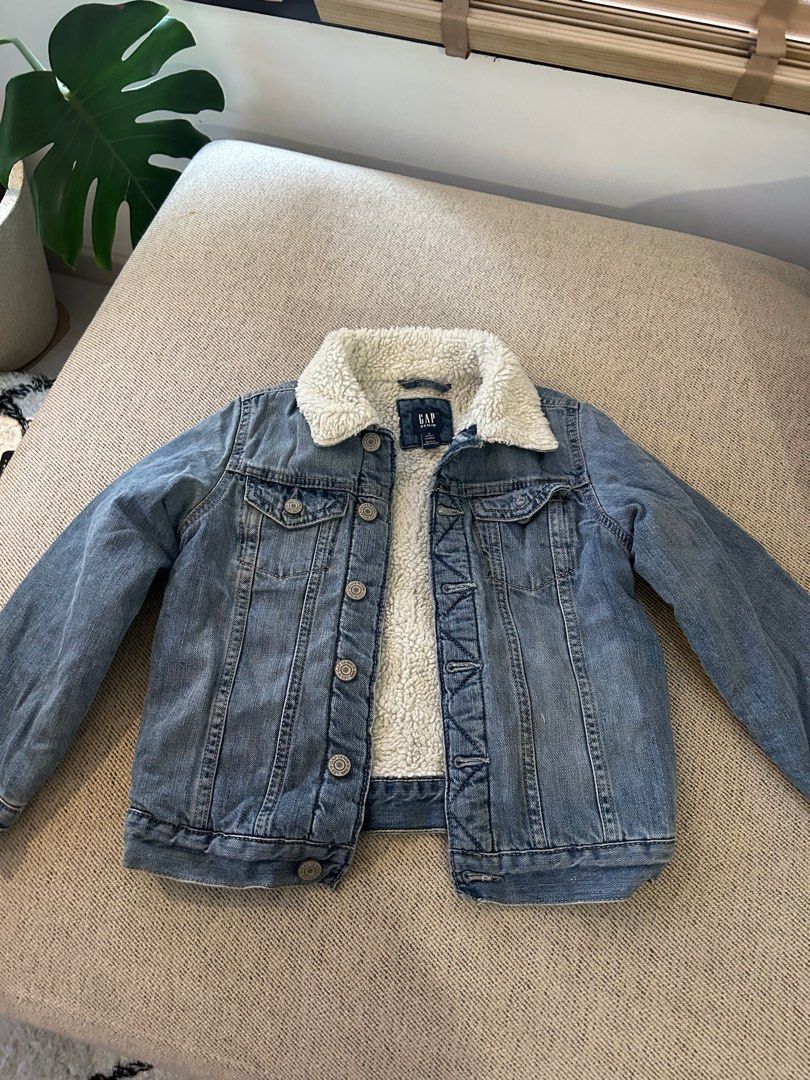 Gap Denim Fur Jacket