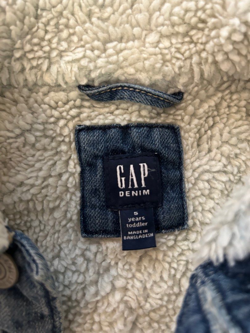 Gap Denim Fur Jacket