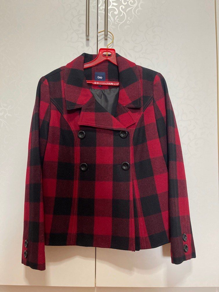 Red peacoat on sale