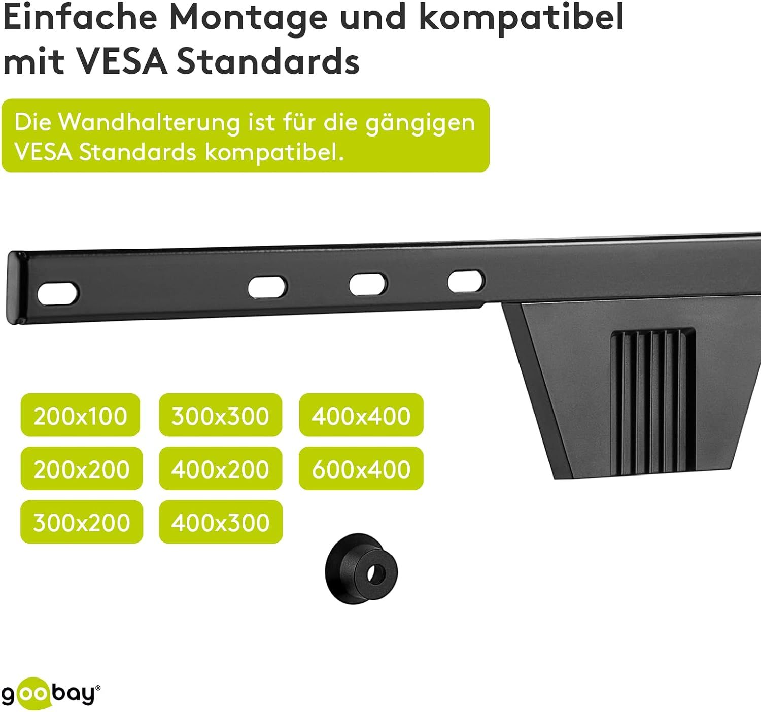 Goobay 49949 TV Wall Mount OLED Fixed (L) 37 Inch to 70 Inch (94-178 cm ...