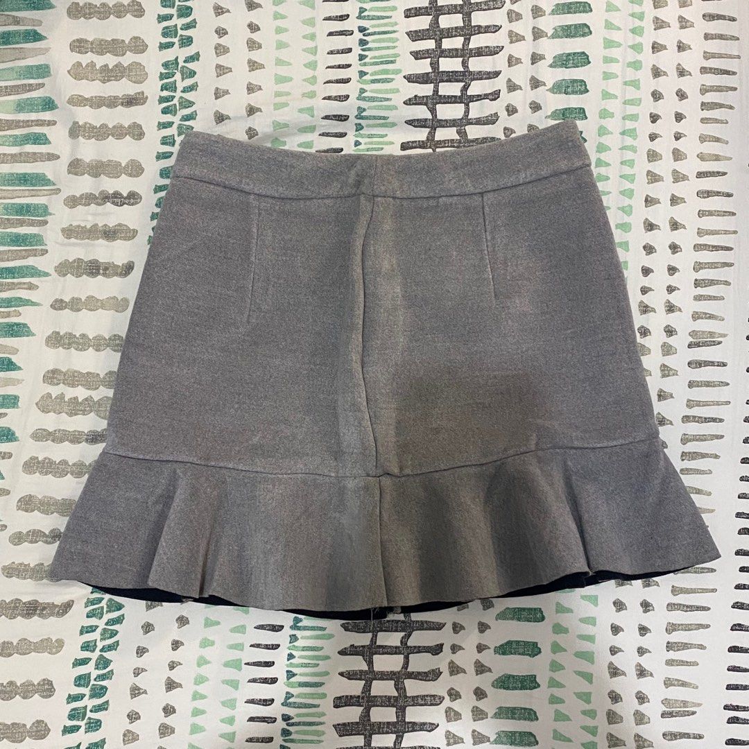 Gray Peplum Skirt Women s Fashion Bottoms Skirts on Carousell
