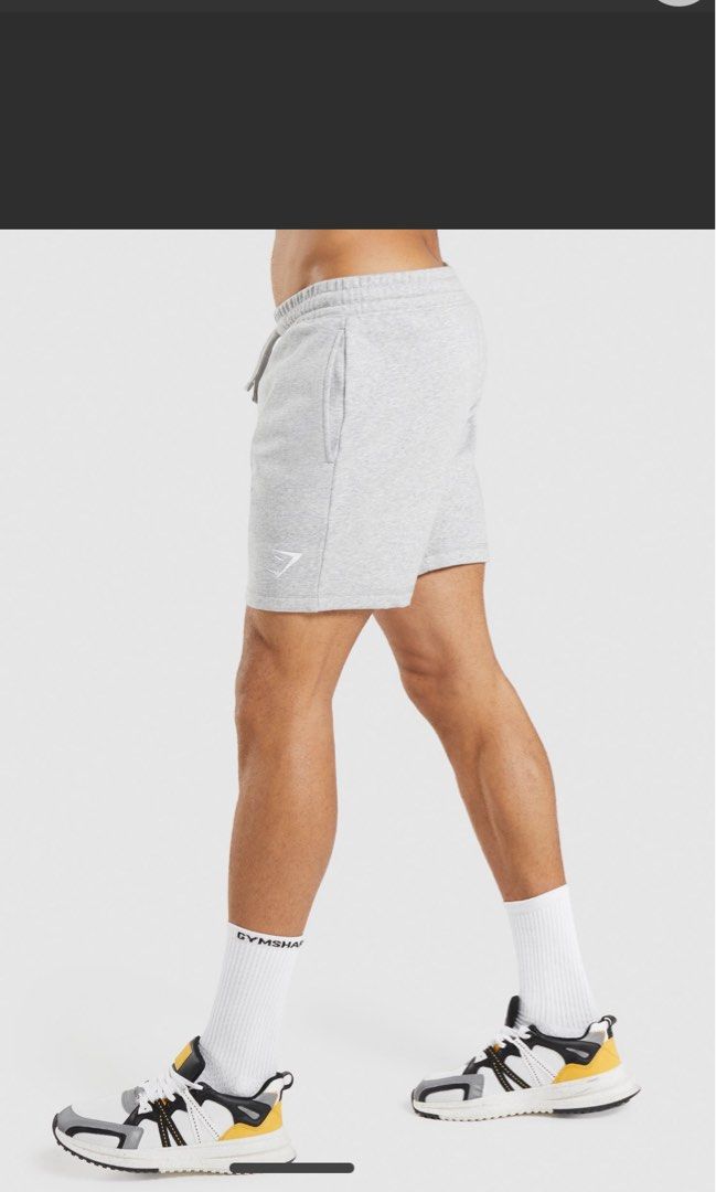 Gymshark Legacy 4 Shorts - Light Grey Marl