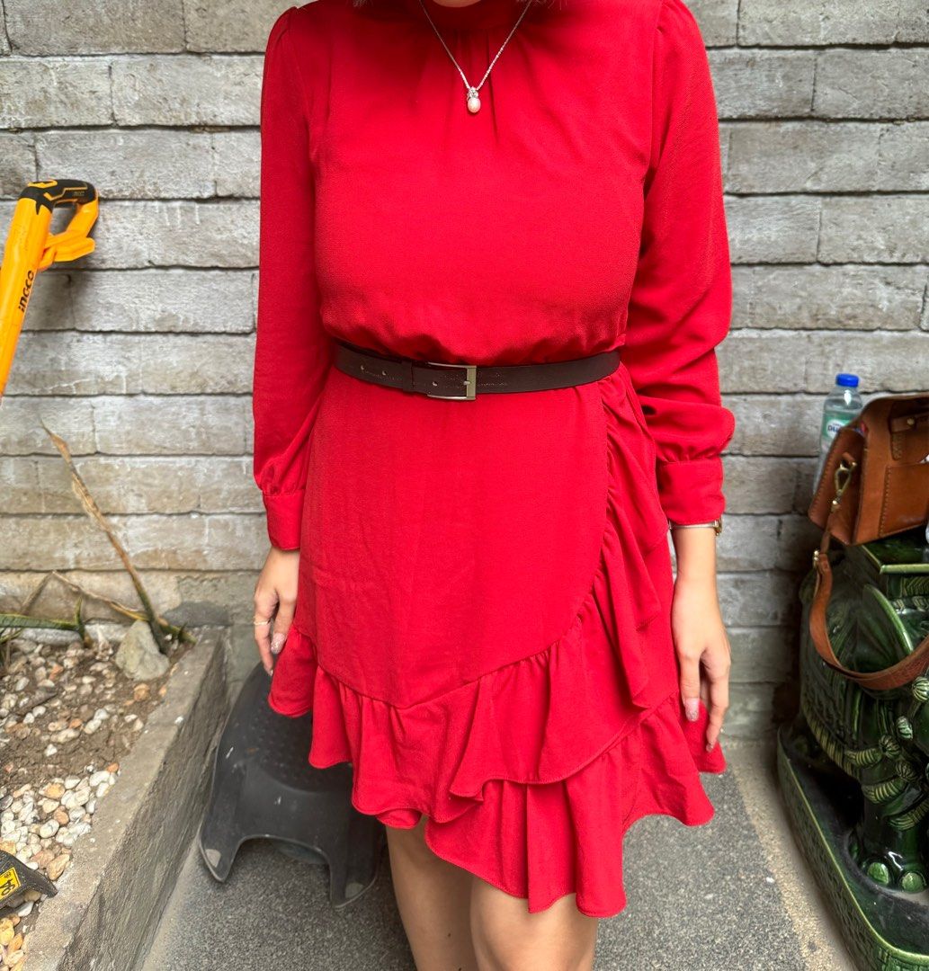 H M red dress