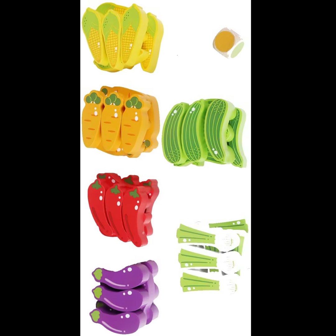 Hape wooden stacking veggie tower, Hobbies & Toys, Toys & Games on