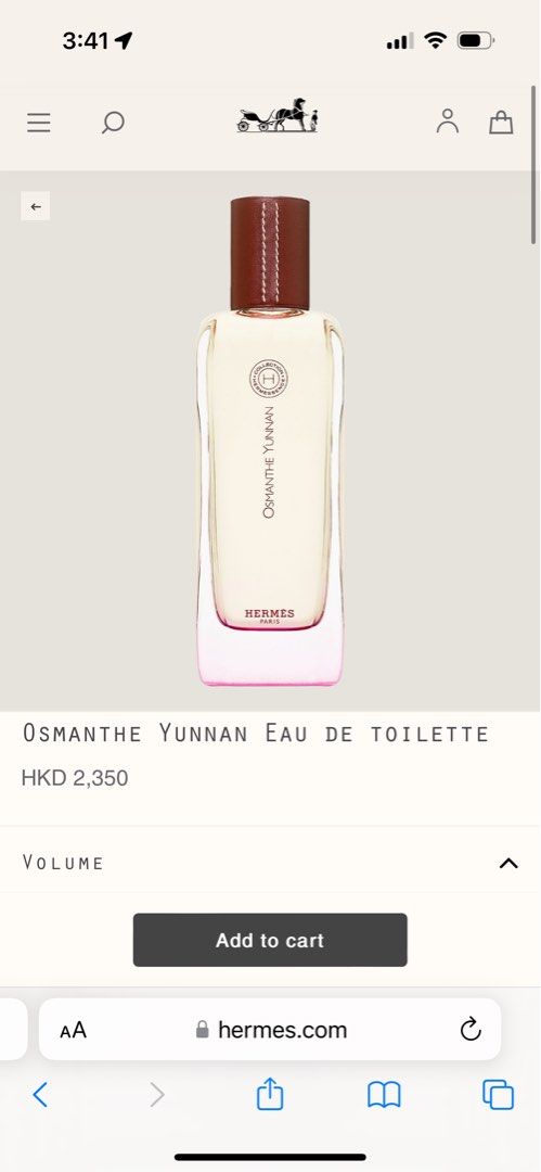 Hermessence osmanthe yunnan clearance hermès