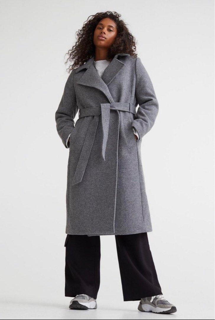 H M Grey Coat Women s Fashion Coats Jackets and Outerwear on
