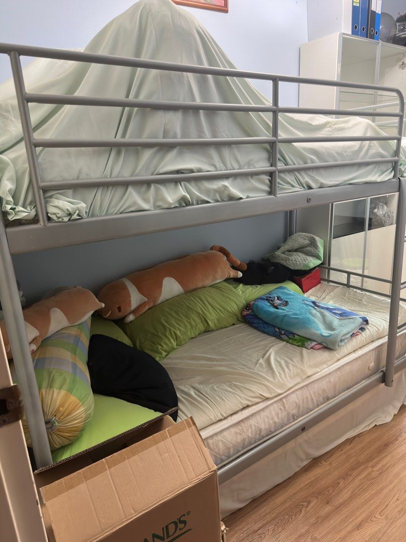 IKEA double deck bed frame, Furniture & Home Living, Furniture, Bed