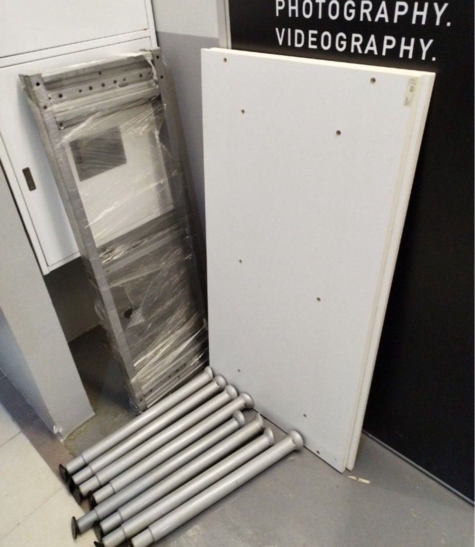 IKEA Galant Table with Adjustable Legs x2, Furniture & Home Living