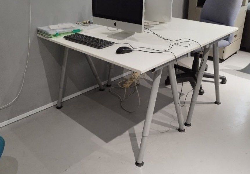 IKEA Galant Table with Adjustable Legs x2, Furniture & Home Living