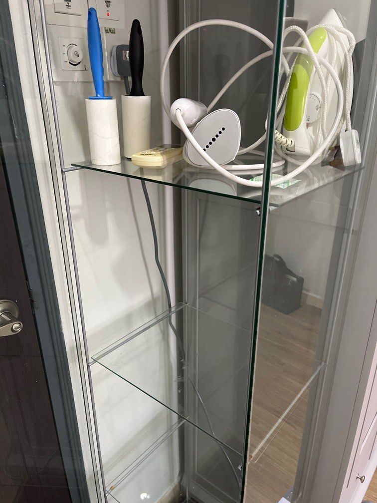 IKEA glass shelf, Furniture & Home Living, Furniture, Shelves,