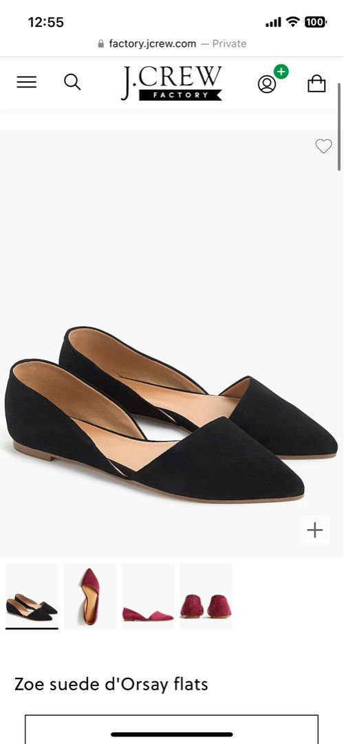 J crew zoe flats top
