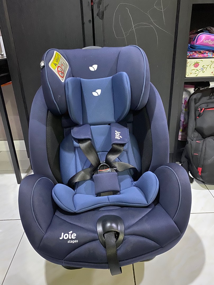 Joie Stages Convertible Car Seat with Seat Belt Installation, Babies & Kids, Going Out, Car