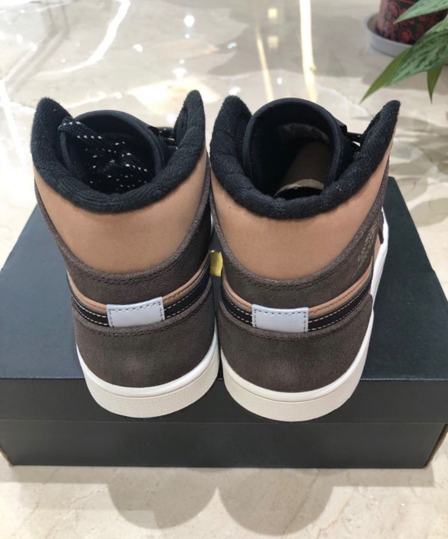 Jordan Air Jordan 1 mid se dark chocolate耐磨中幫復古籃球鞋男款深