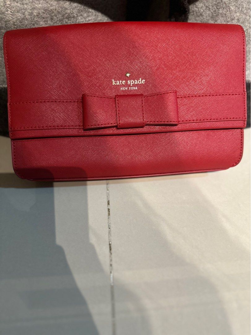 Red kate discount spade crossbody bag