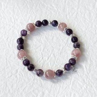 【Kate's gemstones】紫馬粉 紫丁香 設計款手鍊｜馬達加斯加粉晶 加強行動力 招桃花姻緣 改善人際關係