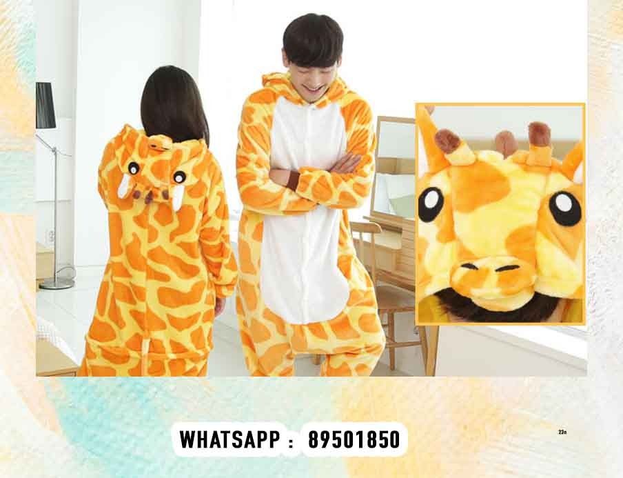 Kawaii Animal onesies Pajamas for adult Animal footed Pajamas hooded lover cosplay Costume fox Giraffe Angel sailor moon pink bear pokemon Leopard and Pikachu stitch WA 89501850 Babies Kids Infant Pla...