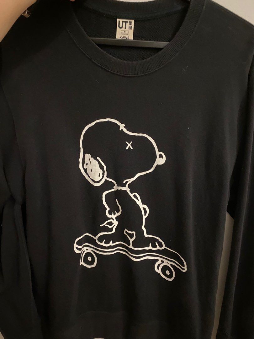 Kaws X Snoopy Uniqlo sweater Men s Fashion Tops Sets Tshirts Polo Shirts on Carousell