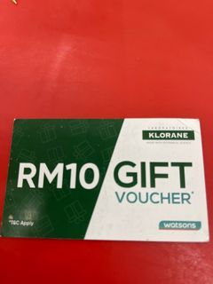 Klorance RM10 gift voucher