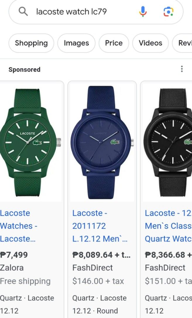 Lacoste watch discount lc 79