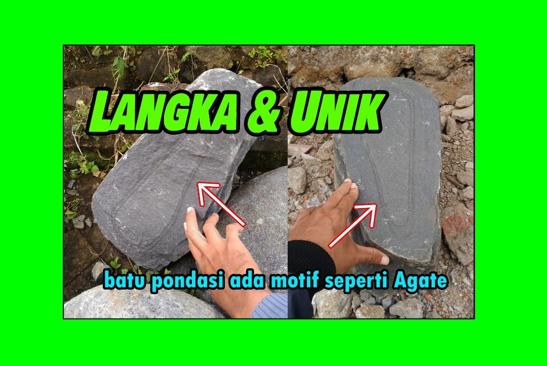 Langka ! Batu alam bermotif seperti agate, Antik, Pajangan di Carousell