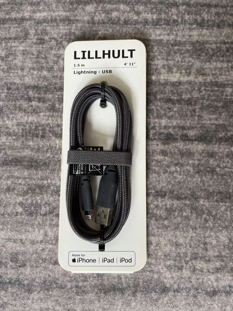 LILLHULT USB-C to lightning, dark grey, 1.5 m - IKEA