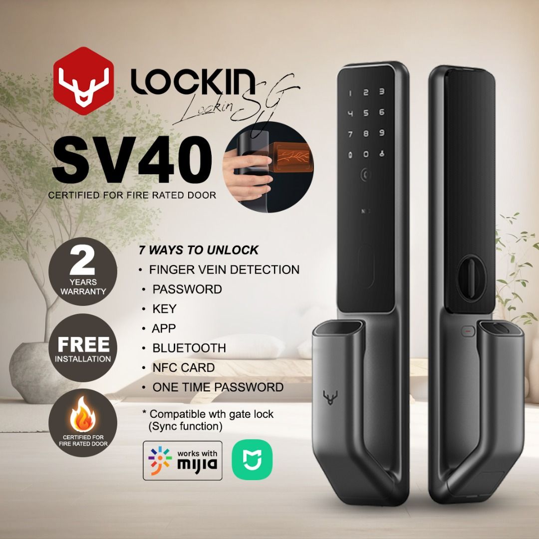 Lockin SV40 / Digital Lock Singapore / Smartlock, Furniture & Home