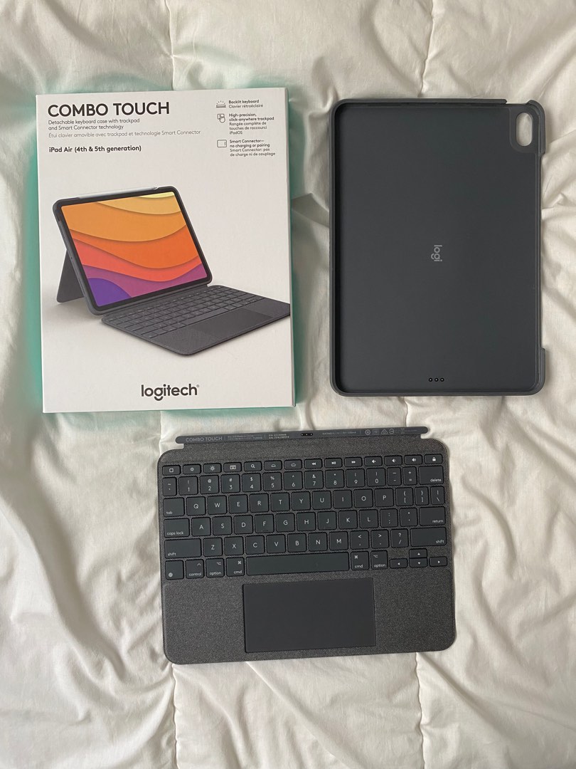 Logitech Combo Touch iPad Air 4 and iPad Air 5 keyboard, Computers ...