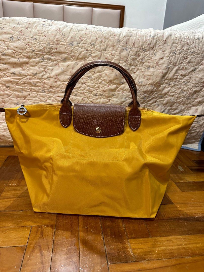 Longchamp bag mustard yellow top
