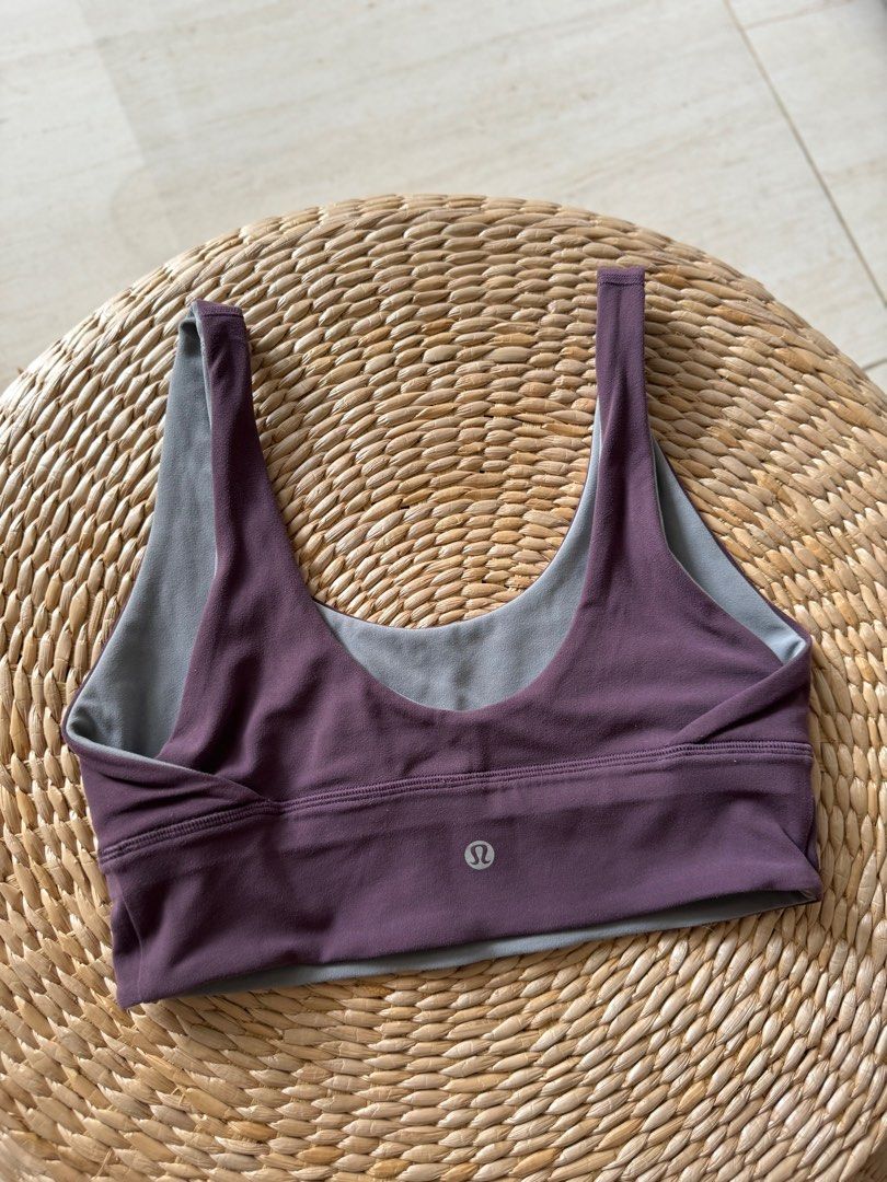 Lululemon Align Reversible Bra *Light Support A/B Cups, Size 6, Grape  Thistle / Rhino Grey, Women's Fashion, Activewear on Carousell
