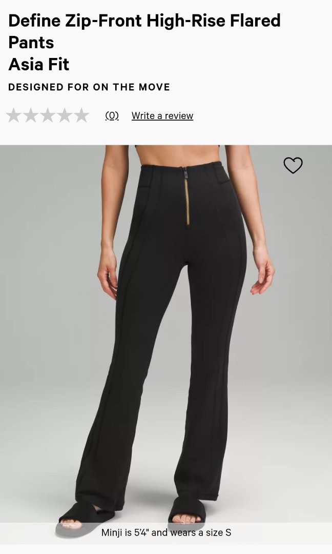 Lululemon Define Zip-Front High-Rise Flared Pants, Women's Fashion,  Activewear on Carousell