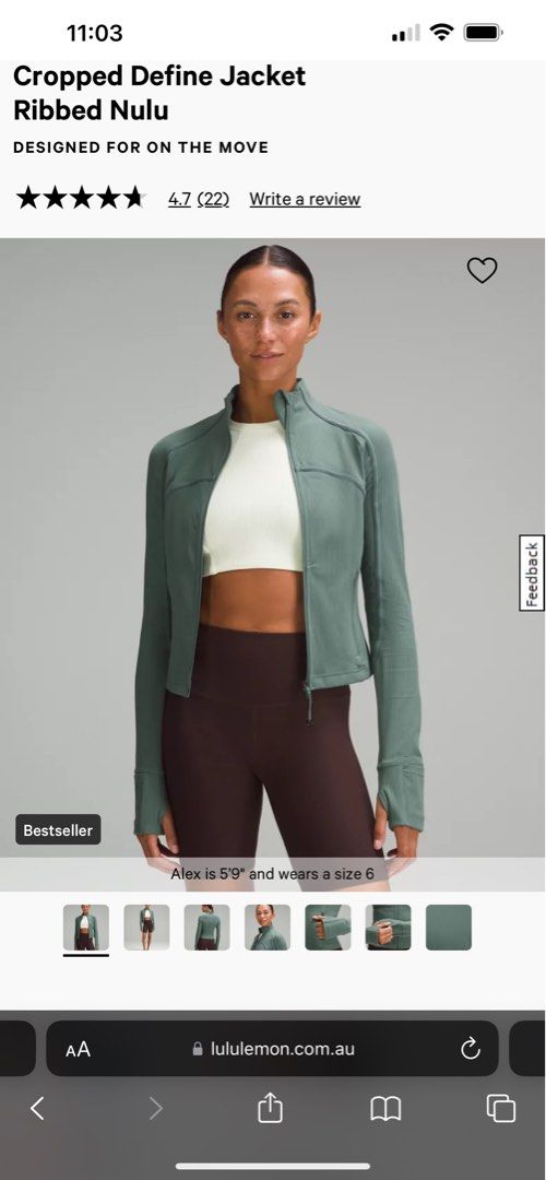 Lululemon Nulu Cropped Define Jacket Review 