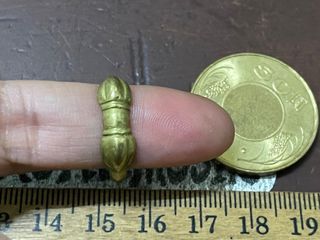 結緣價早期藏區收藏金剛杵戒指～m14
