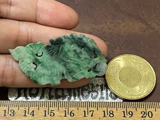 結緣價早期收藏清代玉獅子帽飾～m19