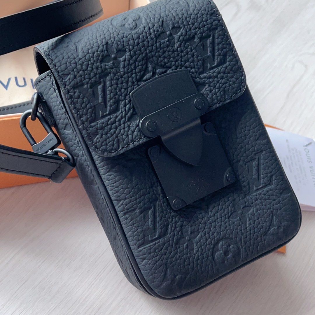 Louis Vuitton M81524 S-Lock Vertical Wearable Wallet, Black, One Size