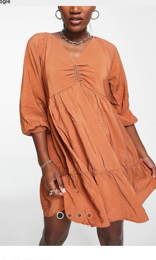 Mango smock dress shop