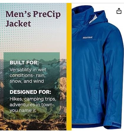 Marmot precip men's clearance lightweight waterproof rain jacket