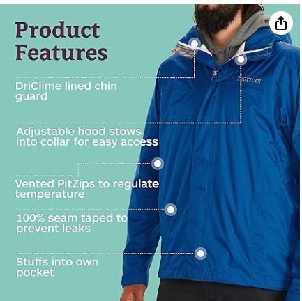 Marmot precip sales men's rain jacket