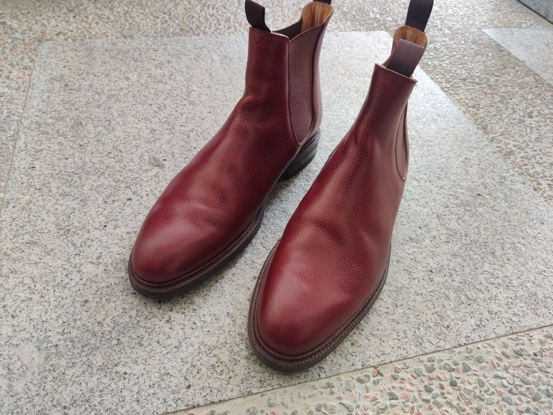 Meermin GMTO burgundy country calf Chelsea boots