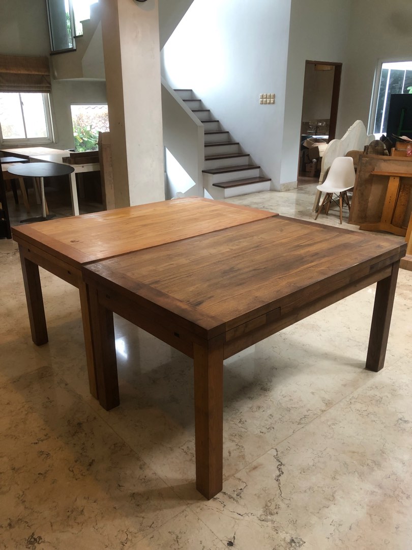 Meja Makan Lipat Minimalis Kayu Premium Wood Tebal Kuat Dining Table ...