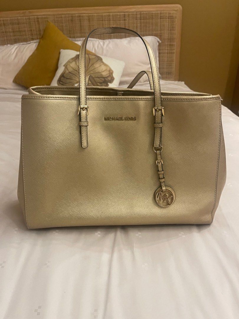 Gold michael sales kors bag
